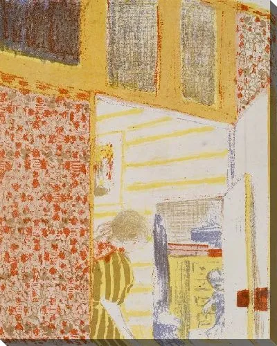 Картина Интерьер с розовыми завесами III 