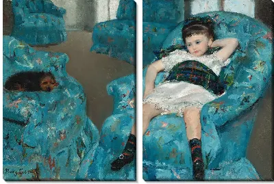 Картина Маленькая девочка в голубом кресле 