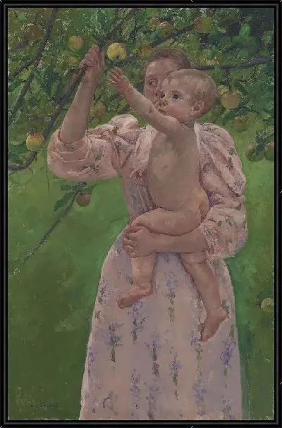 Картина Ребенок собирает фрукты 