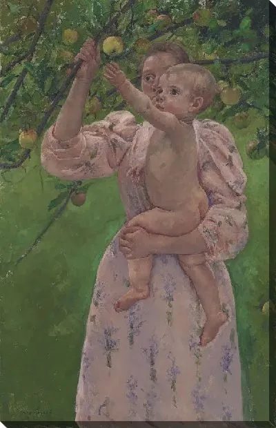 Картина Ребенок собирает фрукты 