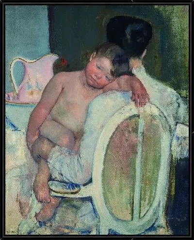 Картина Сидящая женщина с ребенком на руках 