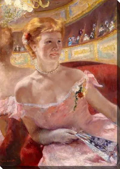 Картина Женщина с жемчужным ожерельем в ложе 