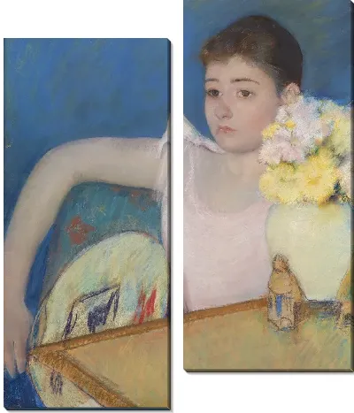 Девушка в розовом с веером 