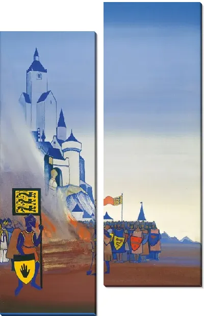Картина Горничная на коле. Левая часть триптиха «Св. Жанна д'Арк »