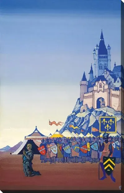 Картина Бдение Молитвы. Правая часть триптиха «Св. Жанна д'Арк »