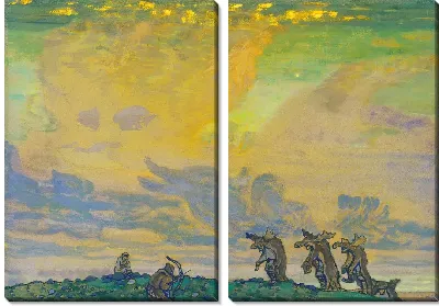 Картина Великая жертва. Постановка для балета И.Ф.Стравинского «Святая весна»