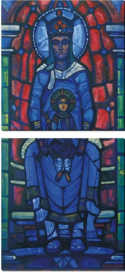 Картина Триптих «Св. Жанна д'Арк ». Вечная Мать. Центральная часть триптиха «ул. Жанна д'Арк »