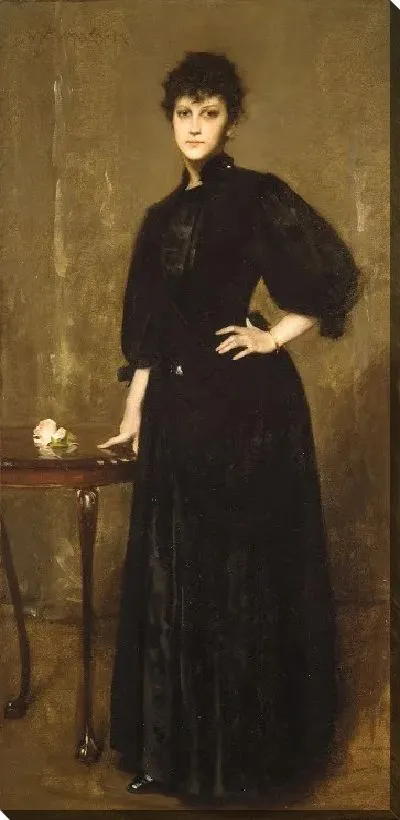 Картина женщина в черном