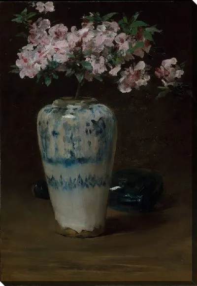 Картина Розовая азалия - китайская ваза