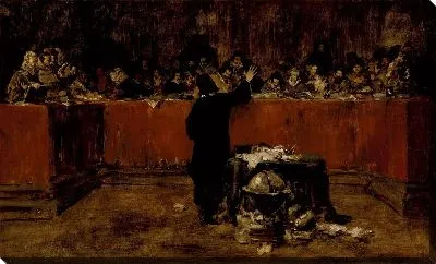 Картина Эскиз к картине - Колумб перед Советом Саламанки (B) (Христофор Колумб перед Испанским Советом)