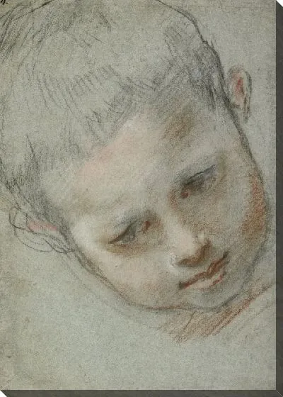 Картина Голова мальчика (ректо); Исследования фигур (на обороте)