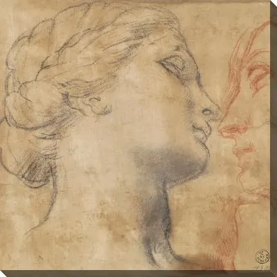 Два исследования головы женщины («Христос прощается с матерью», Шантийи, Музей Конде)