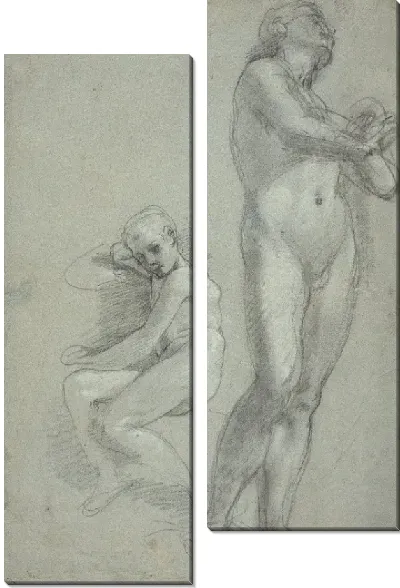 Картина Две обнаженные молодые [ректо]