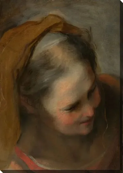 Картина Голова пожилой женщины, смотрящая вниз справа (святая Елизавета)