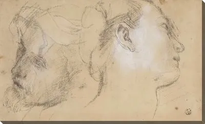 Картина Два главных исследования: одно о женщине, а другое о мужчине («Христос прощается с матерью», Шантийи, Музей Конде)