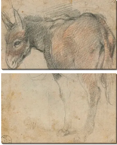 Картина Осел (для «Отдых на пути в Египет», Ватикан, Пинакотека музеев Ватикани)