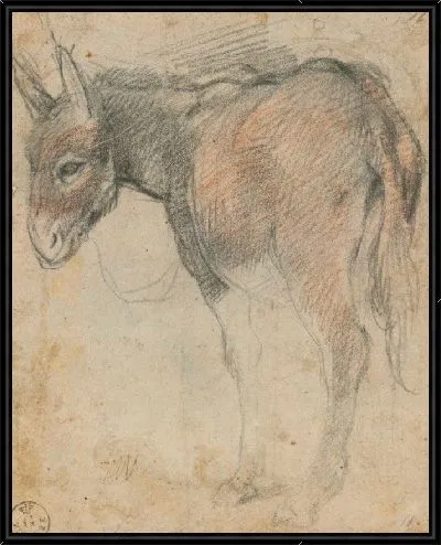 Картина Осел (для «Отдых на пути в Египет», Ватикан, Пинакотека музеев Ватикани)