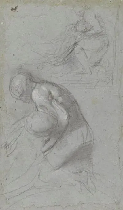 Картина С одной фигурой, поддерживающей другую (для "осаждения")