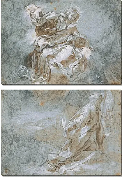 Картина Чудо священного пояса (ректо), в. 1600-1610