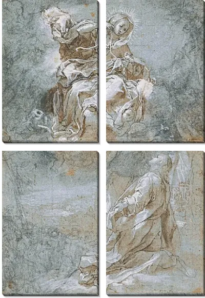 Картина Чудо священного пояса (ректо), в. 1600-1610