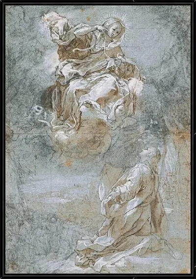 Картина Чудо священного пояса (ректо), в. 1600-1610