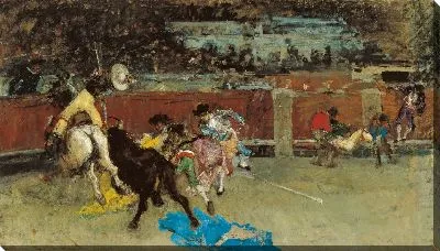 Коррида. Раненый Пикадор