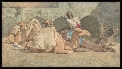 Картина Отдых Верблюдов, Танжер