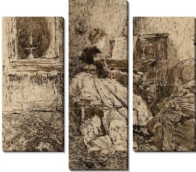 Картина Сесилия де Мадразо играет на пианино