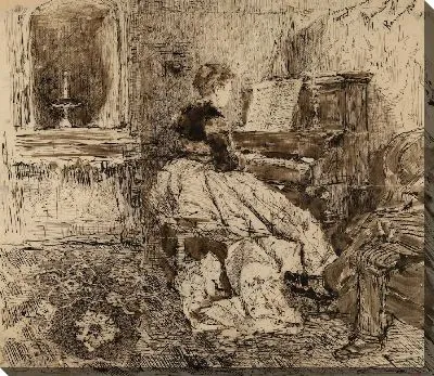 Картина Сесилия де Мадразо играет на пианино