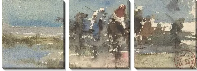 Картина Мавры на лошадях