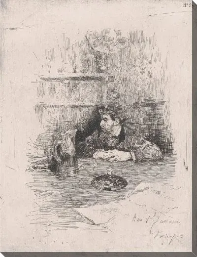 Картина Портрет художника Эдуардо Замакуа, сидящего за столом