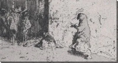 Картина Улица в Севилье с фигурами