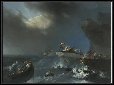 Крушение на скалистом побережье