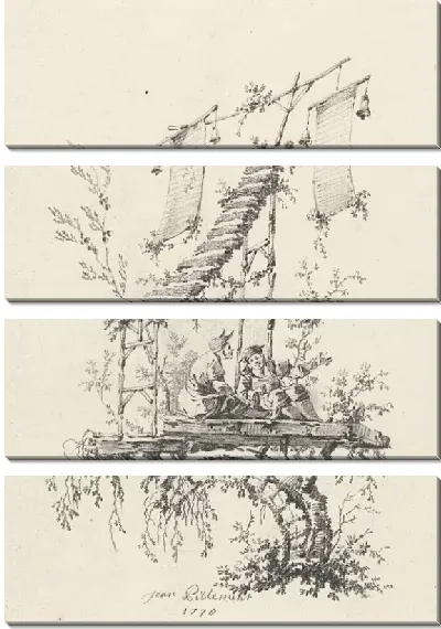 Картина Орнаментальная композиция в стиле шинуазри №3