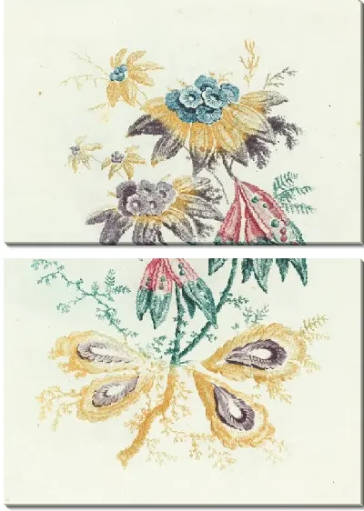 Картина Фантастические цветы с листьями гороха