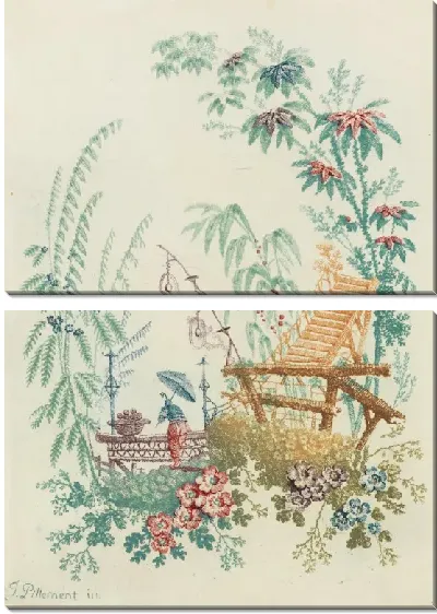 Картина Орнаментальный дизайн от «Новый набор китайских арабских тетрадей для дизайнеров и художников», № 1, Inventes и рисунки Жана Пиллемента. Могилы Анны Аллен.