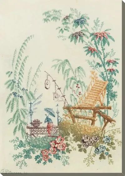 Картина Орнаментальный дизайн от «Новый набор китайских арабских тетрадей для дизайнеров и художников», № 1, Inventes и рисунки Жана Пиллемента. Могилы Анны Аллен.