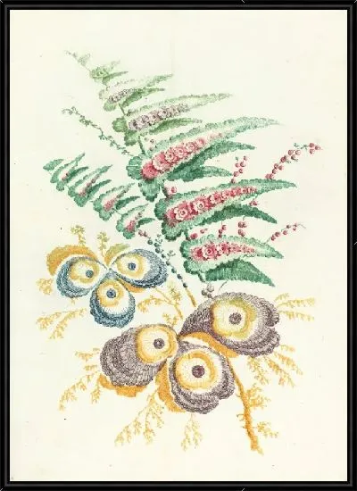 Картина Фантастические цветы с цветками устричных раковин