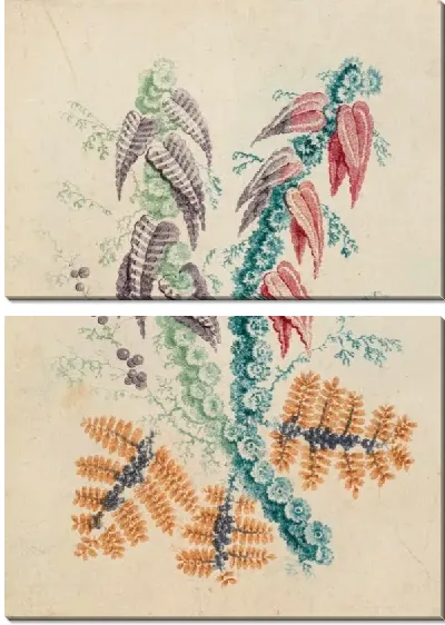 Картина Фантастический цветочный мотив из "New Suitte of Ideal Flower Notebooks"