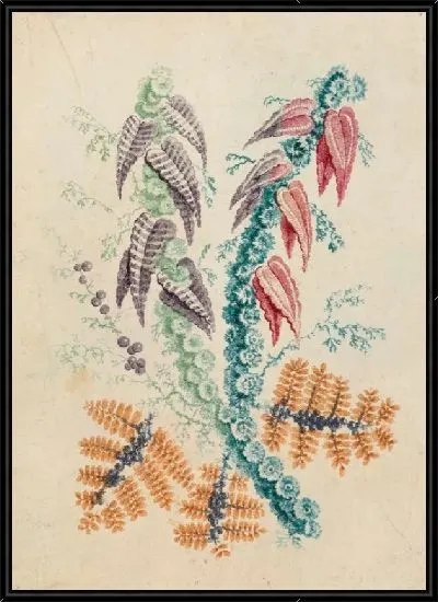 Картина Фантастический цветочный мотив из "New Suitte of Ideal Flower Notebooks"