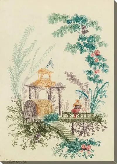 Картина Орнаментальный дизайн от «Новый набор китайских тетрадей для дизайнеров и художников» № 3, «Изобретения» и рисунки Жана Пиллемента. Могилы Анны Аллен.