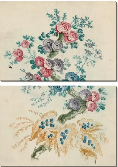 Картина Фантастический цветочный мотив из "New Suitte of Ideal Flower Notebooks"