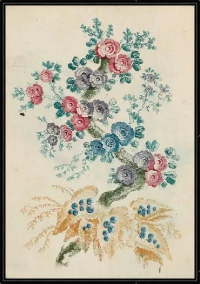 Картина Фантастический цветочный мотив из "New Suitte of Ideal Flower Notebooks"