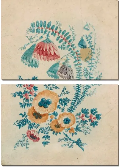 Картина Фантастический цветочный мотив из "New Suitte of Ideal Flower Notebooks"