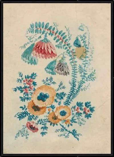 Картина Фантастический цветочный мотив из "New Suitte of Ideal Flower Notebooks"