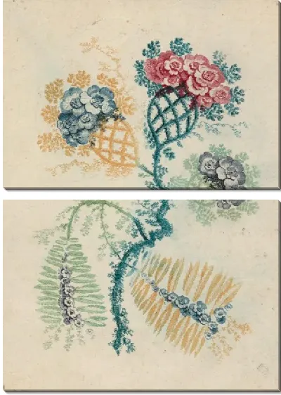 Картина Фантастический цветочный мотив от Nouvelle Suitte de Cahiers de Fleurs Idéales