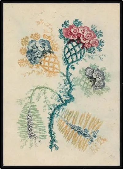 Картина Фантастический цветочный мотив от Nouvelle Suitte de Cahiers de Fleurs Idéales
