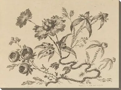 Картина Цветочные ветки, из "Коллекции разных фантазийных цветов по-китайски"