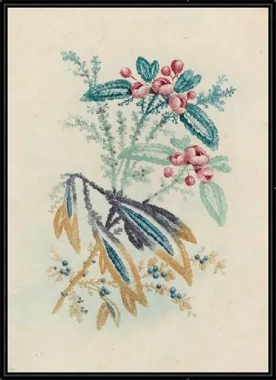 Картина Фантастический цветочный мотив от Nouvelle Suitte de Cahiers de Fleurs Idéales