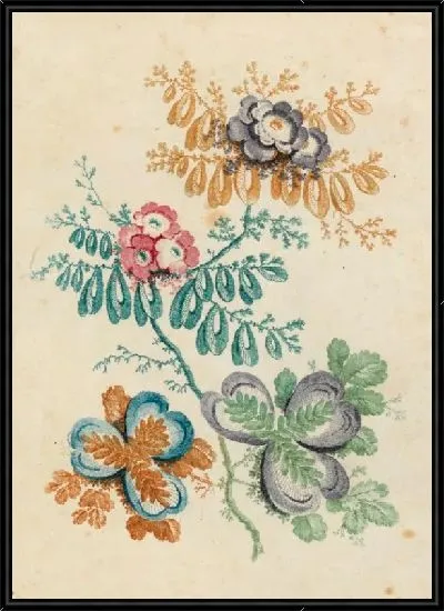 Картина Фантастический цветочный мотив из "Новой сюиты идеальных цветов"